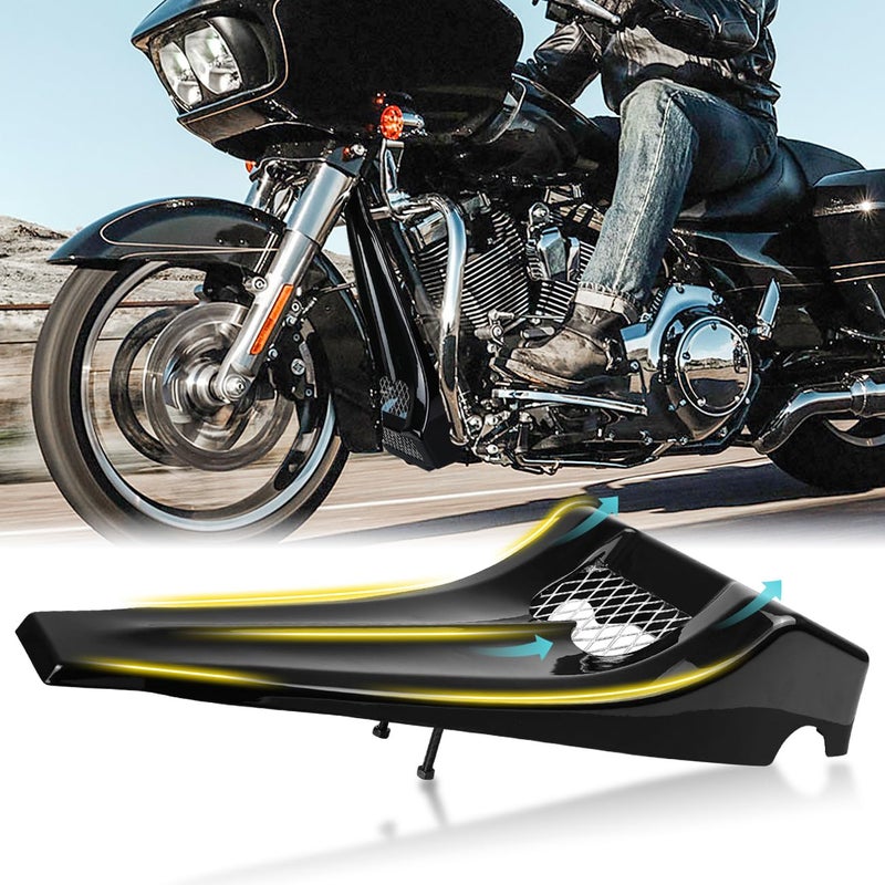 AUFER Front Stretched Chin Fairing Spoiler Scoop Compatible with for Touring Road Glide Road King Street Glide Electra Glide 1997-2013 - Image 2