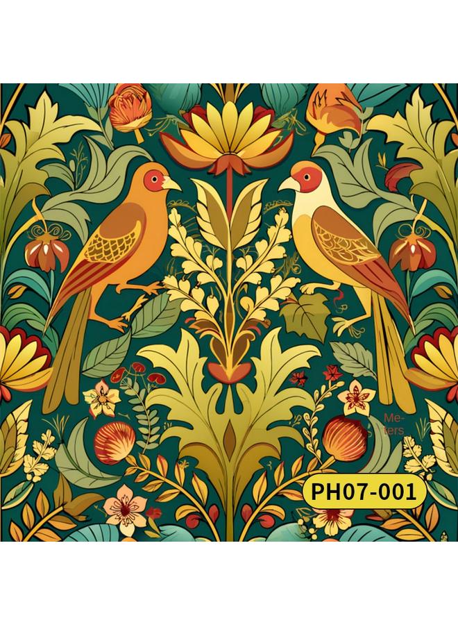 Bluejw French Retro Bunny Wall Wallpaper Self-adhesive Wall Sticker High Color Dirty Resistant Wallpaper Bedroom Warm Wallpaper - Image 1