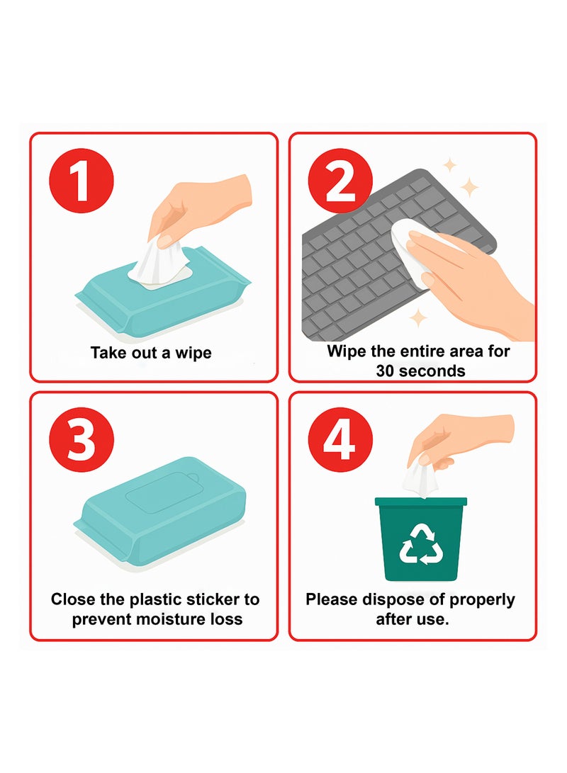 All day wipes All Day Anti-Bacterial Sanitizing Wet Wipes – 40 Count: Kills 99.999% of fungi, bacteria, and germ Stay Protected and Hygienic. - Image 3