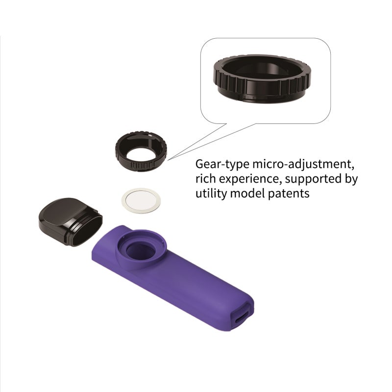 Purple ABS Kazoo Portable Musical Instrument - Durable Humming Flute Produces Instant Melodic Sound for Beginners Travel Camping Leisure - Image 3