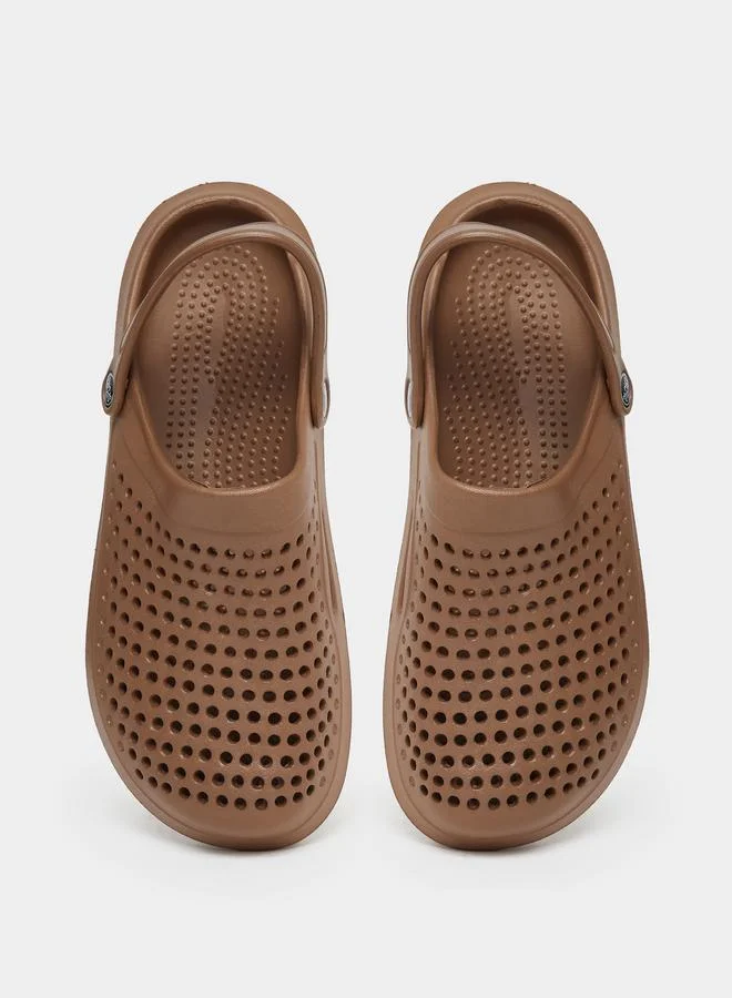 Take Two Take Two Solid Heel Strap Slip On Clogs