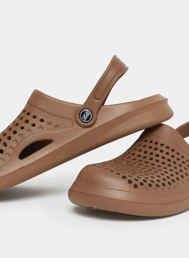 Take Two Take Two Solid Heel Strap Slip On Clogs