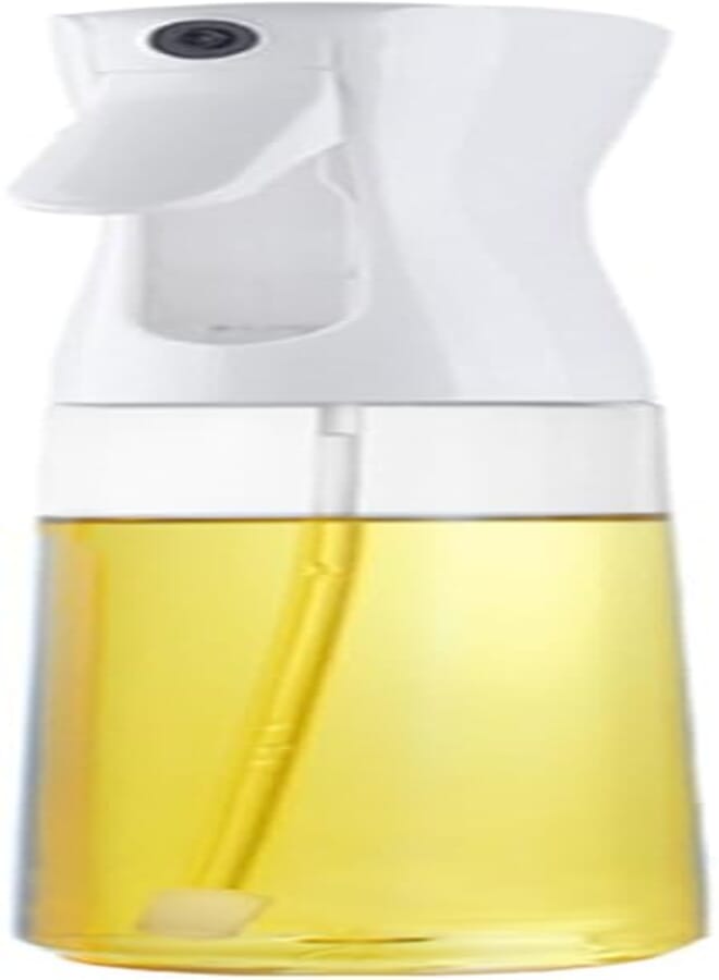 ECVV 300ml Oil Sprayer for Kitchen Cooking, Oil Dispenser Bottle Spray Mist, Olive Oil Mister Refillable, Used for Making Salad, Baking, Frying, BBQ, Spraying Vinegar Lime Juice Clear White