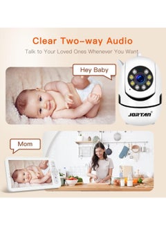 JORTAN JORTAN 1080P Baby Camera, Baby Monitoring, IP44, Two-Way Talking, Motion Detection, Motion Tracking, Color Night Vision, 360° / 90° PTZ control, Indoor Security Camera., Baby Camera  - Image 2