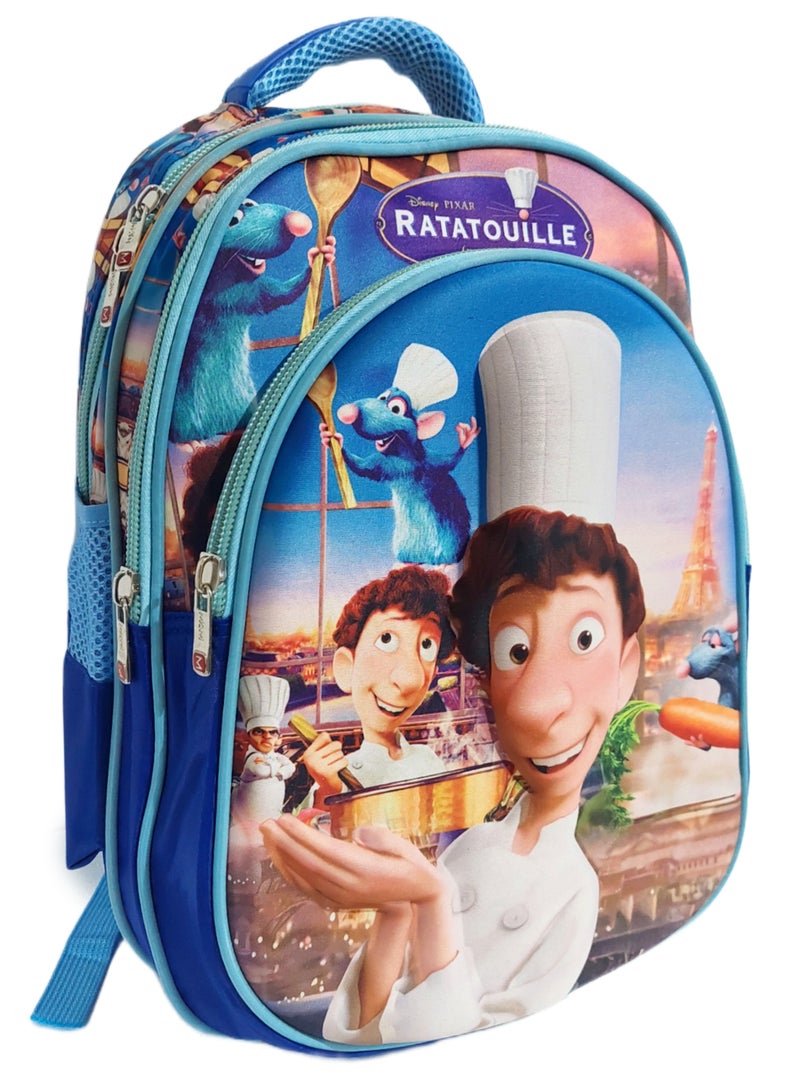 MAM Wide original Ratatouille Disney trendy school baded multizips bag backpack - Image 1