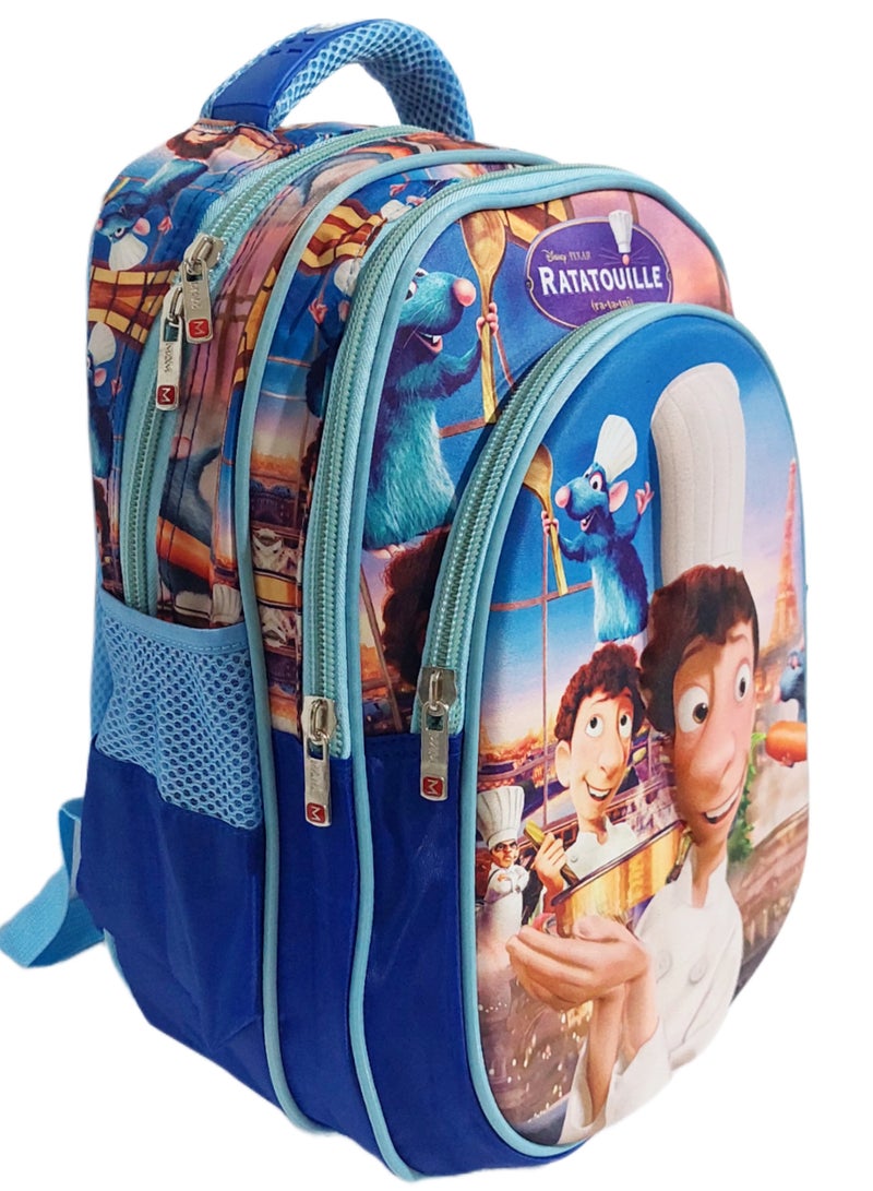 MAM Wide original Ratatouille Disney trendy school baded multizips bag backpack - Image 3