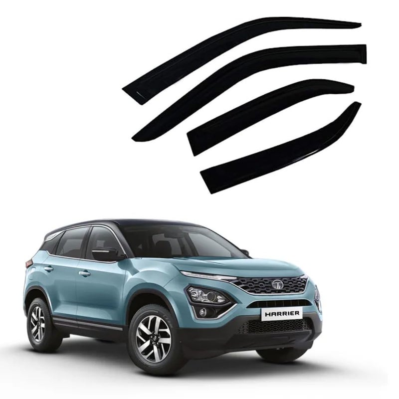 ROYALTECH Premium Non-Breakable Car Window Door Visor/Rain Guard/Wind Deflector Compatible for (TATA Harrier) - Image 1