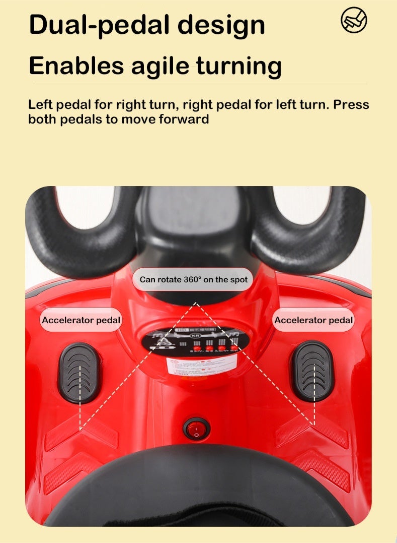 PHISMA Multi-function Electric Scooter for Children, Four-Wheel Electric Scooter with Double Drive, Music and Light, UK Plug, Electric Scooter for 3-7 Years Kids Boys Girls - Image 5