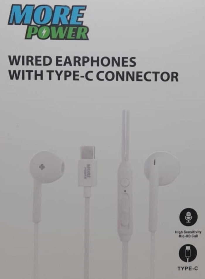 مور بور سماعة اذن سلكية مع مايكروفون النوع سي من مور بور - Image 1