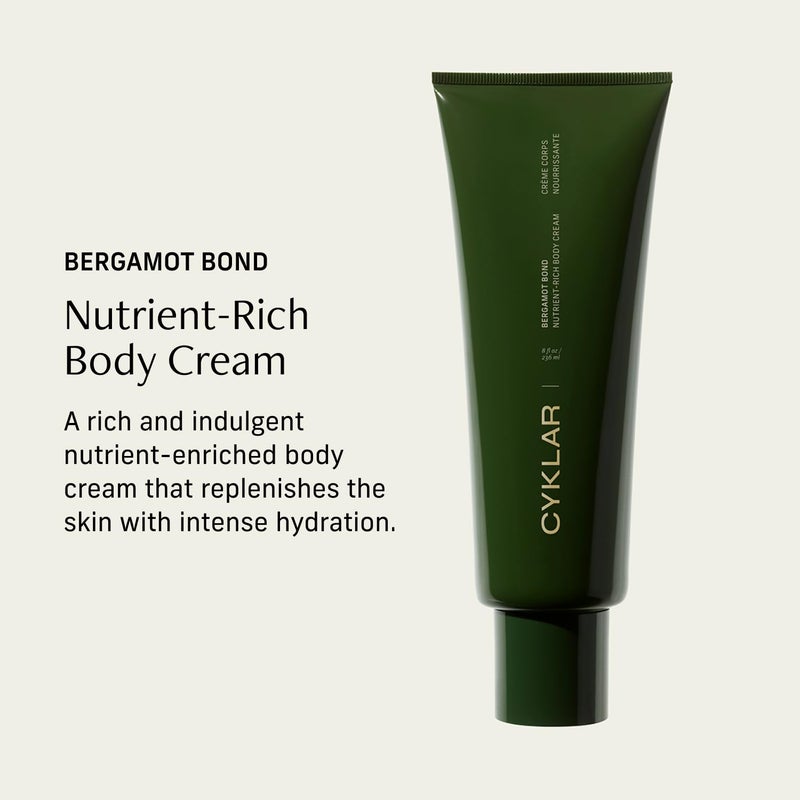 CYKLAR Nutrient Rich Body Cream. Bergamot Bond Nourishing Moisturizer with Niacinamide and Banana Flower Extract. Deep Hydration, Thick Body Lotion, Dry Skin Cream for Women and Men, 8 Fl Oz - Image 2