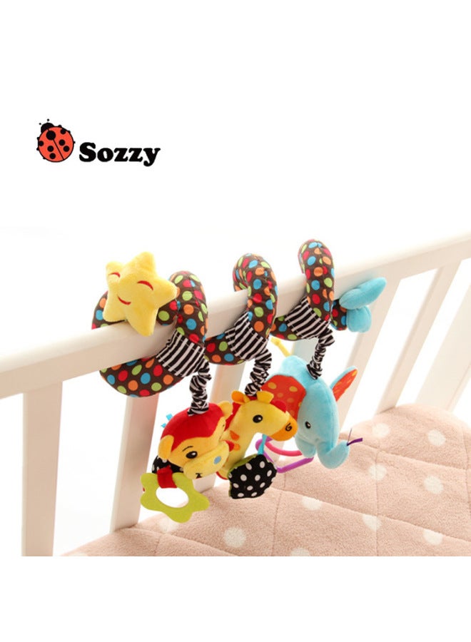 Supply Sozzy Baby Carriage Bed Winding Plush Toy Multi-functional Music Bed Winding With BB Bed Bell-Color:A Family Of Three Monkeys - Image 3
