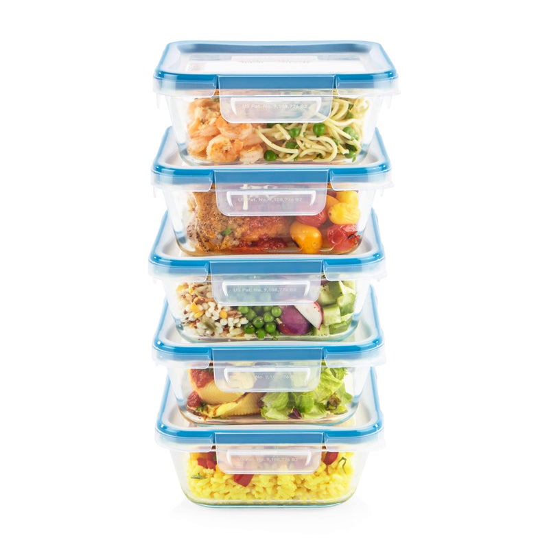 Snapware Glass Total Solutions (12-Pack) Food Storage Containers Set, (1, 2 & 4 Cup), Airtight & Leakproof Plastic Locking BPA-Free Lids, Freezer Dishwasher Microwave Safe - Image 4