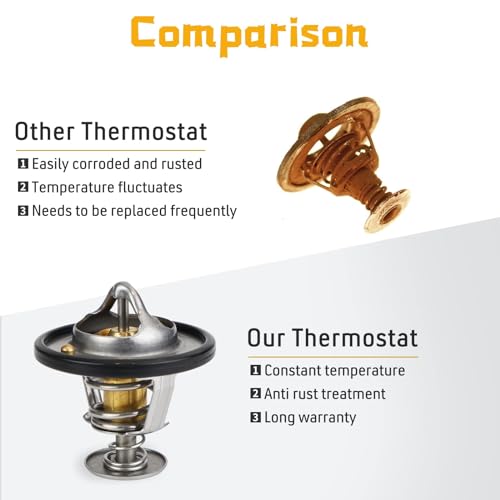YIUIY Engine Thermostat Replaces 90916-03129 90916-A3003 Compatible with Toyota Tacoma Tundra Camry 4Runner RAV4 Corolla Avalon Highlander | Lexus ES300 ES330 GS300 IS300 LS400 RX300 RX330 | Scion tC - Image 4