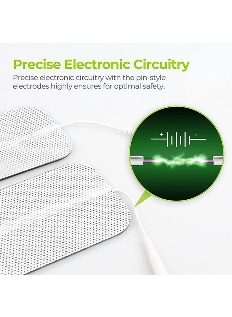 Generic 10 Pcs 2"X4" TENS Unit Pads 3rd Gen Latex-Free Rectangular Replacement Pads Electrode Patches with Upgraded Self-Stick Performance for Electrotherapy  - Image 4