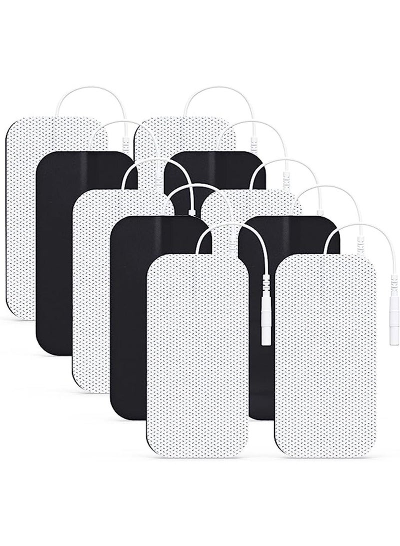 Generic 10 Pcs 2"X4" TENS Unit Pads 3rd Gen Latex-Free Rectangular Replacement Pads Electrode Patches with Upgraded Self-Stick Performance for Electrotherapy  - Image 1