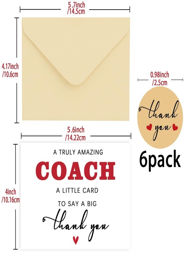 Londue Thank You Coach Card Set 6 Pack 350GSM – Coach Appreciation Gifts for Men Women, Sports Team End of Season Thank You, Perfect for Basketball Soccer Volleyball Baseball Wrestling Gymnastics Coaches Gifts - Image 3