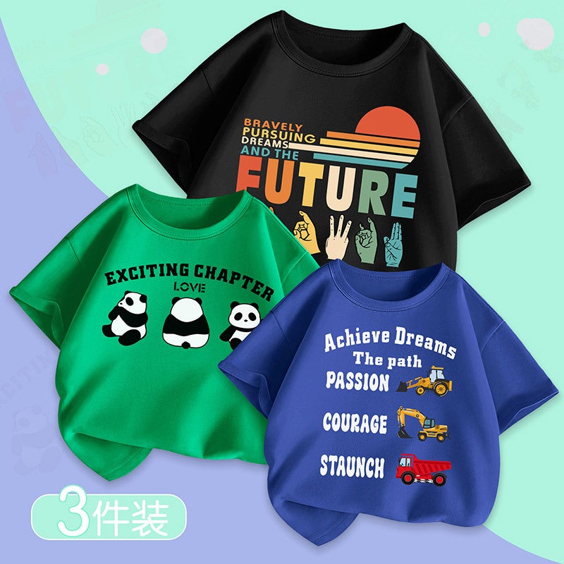 Boys Summer T-Shirt Style Kidsren'S Summer Cool Short-Sleeved Baby Thin Summer Boy Tops - Image 4