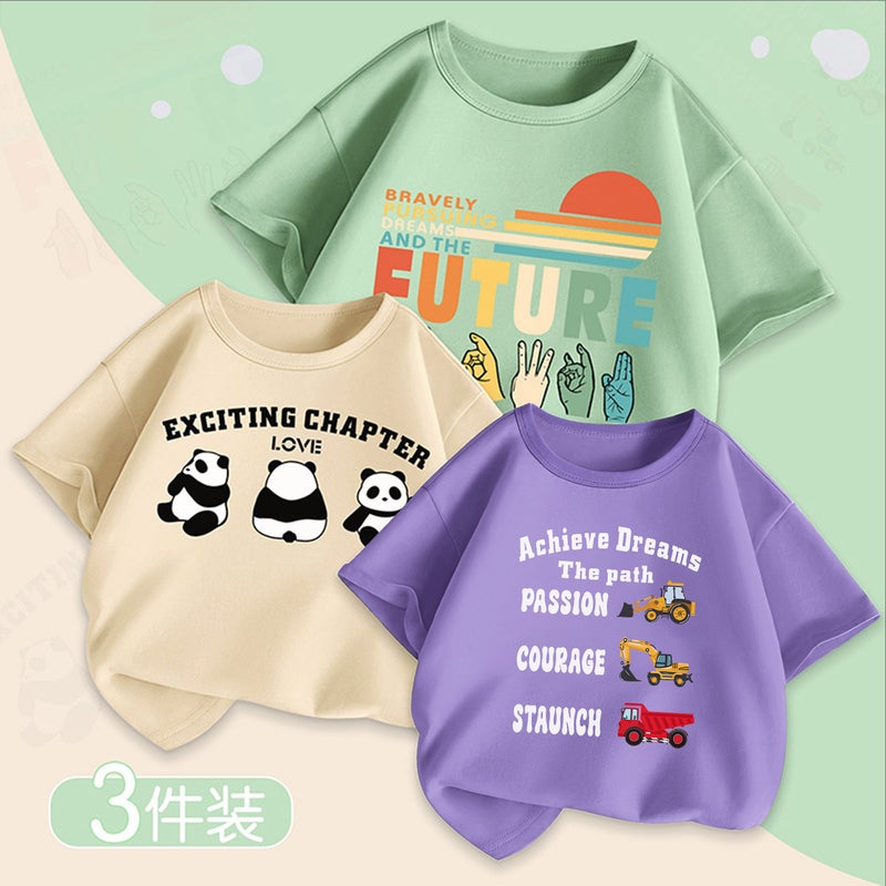 Boys Summer T-Shirt Style Kidsren'S Summer Cool Short-Sleeved Baby Thin Summer Boy Tops - Image 3