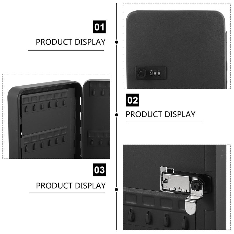 48 Slot Wall Mounted Key Cabinet Lock Box with Combination Code for Household and Office - Image 5