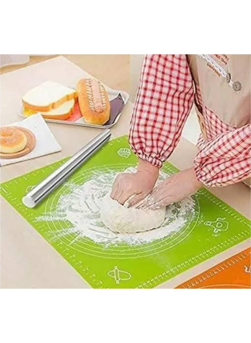 مفرش كبير سيليكون للعجين - مع القياسات لفرد البيتزا والمعجنات - 50*40 سم - الوان المتنوعة  - Image 3