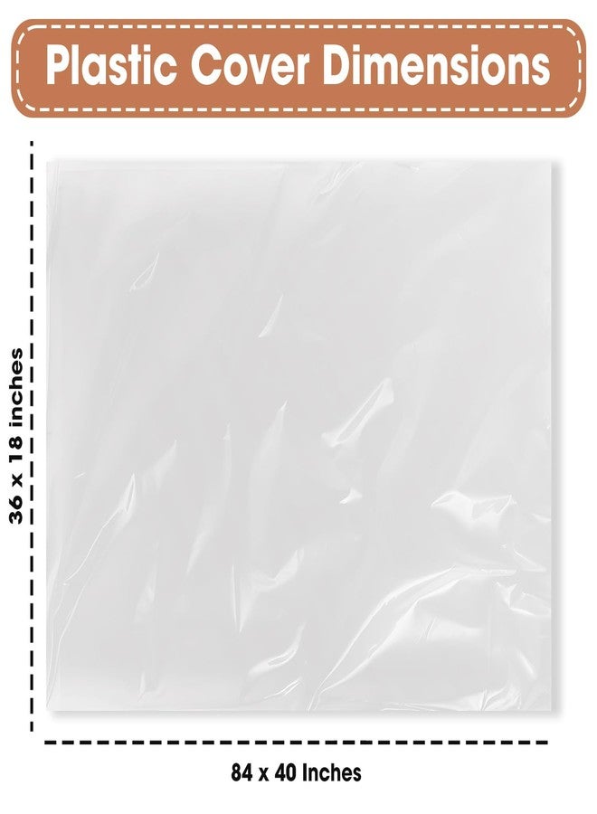 بستي أغطية كنب ثنائية من بيستي - أغطية كنب ثنائية بلاستيكية شفافة - واقيات كنب بلاستيكية شديدة التحمل - أغطية كنب ثنائية مقاومة للماء للحماية من الغبار والأوساخ والرطوبة - 36 × 18 × 84 × 40 بوصة - Image 2