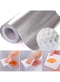 RAQTA Kitchen Backsplash Wallpaper Stickers – Self-Adhesive Aluminum Foil Stickers, Oil-Proof & Waterproof Stove Protector  - Image 1