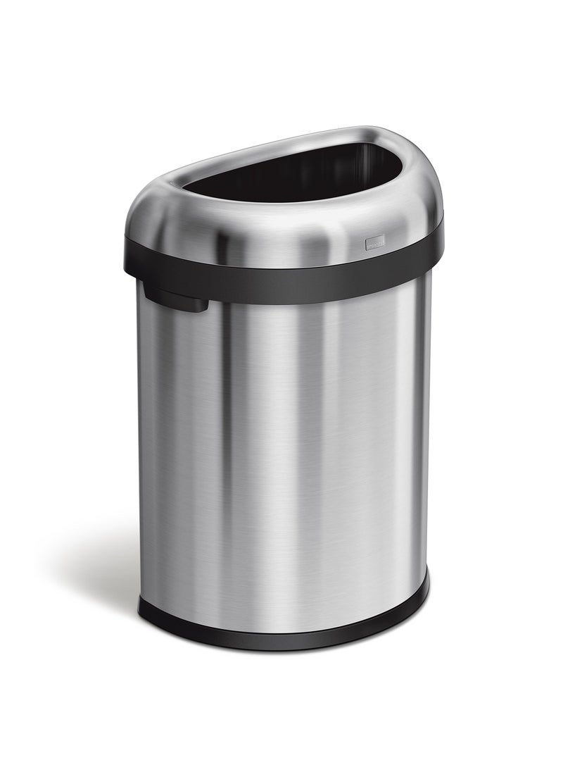 simplehuman simplehuman 80 Liter  211 Gallon Extra Large SemiRound Open Top Trash Can Commercial Grade Heavy Gauge Brushed Stainless Steel ADACompliant 