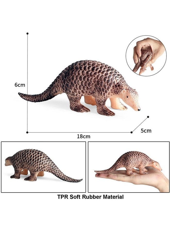 SUPER TOY Realistic Pangolin Animal Figure Toy Set for Boys and Girls, Educational Cold Blooded Soft Animal Set Props Prank Toy Lifelike Animal Replica - Image 3