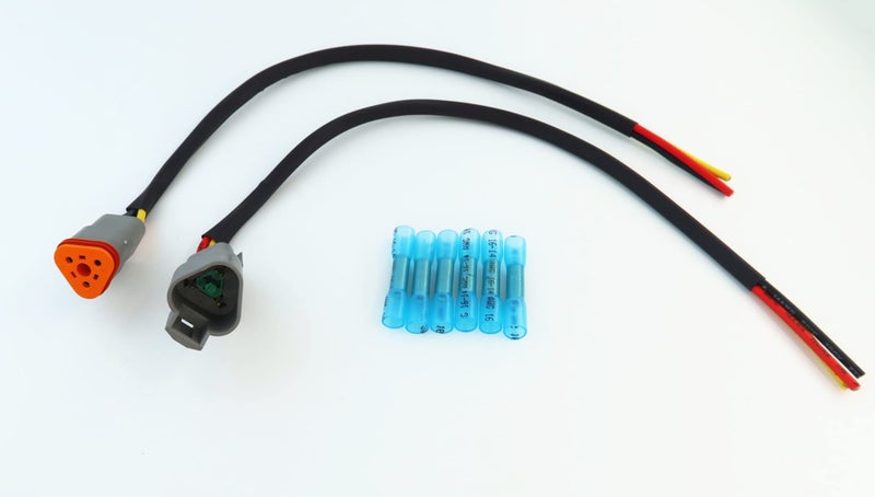 MITOB DT Connector Pigtail Cable 3pin Male and Female 1ft/30cm (3 Pin) Black - Image 1