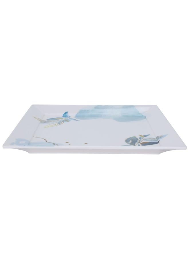 Alsaif Plastic Serving Tray 29.5 X 29.5 X 2.5 Cm Square White - Image 1