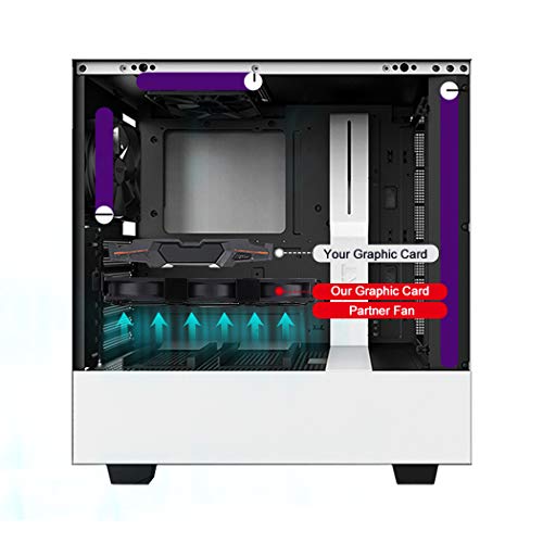 Wathai 3x90mm GPU Cooler Fans, 10.86in(L) x 4.72in(W) x 1.18in(H), Desktop, 120 CFM, 37dBA, PWM Controllable, 12V, 1800RPM, For Gaming, Video Editing, Mining Rigs - Image 4