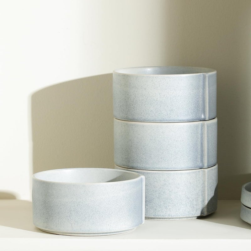 Stone Lain Bao 12Piece Dinnerware Set Stoneware BlueGrey - Image 4