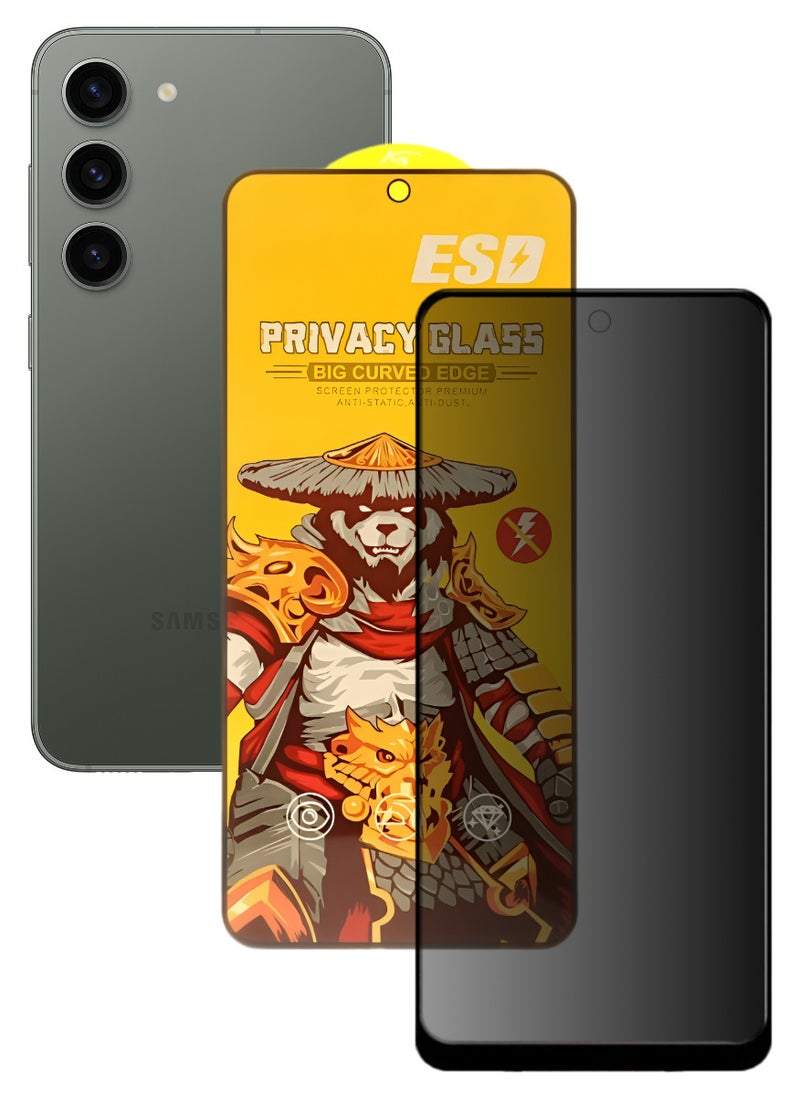 ESD Tempered Dustproof Privacy Glass Screen Protector Compatible For Samsung Galaxy S23 - Image 1