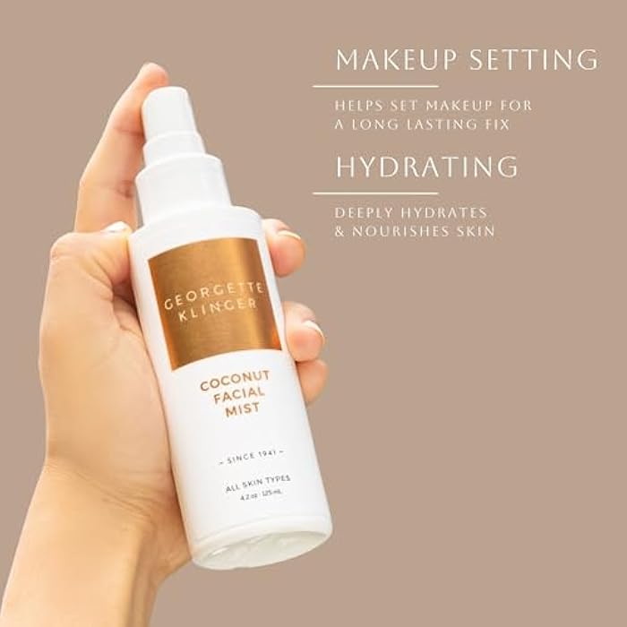 Georgette Klinger Coconut Facial Mist - Hydrating, Long-Lasting Makeup Setting Spray with Moisturizing Antioxidants for Dewy Matte Face, Protects and Plumps Dehydrated Skin - 4.2 oz - Image 2