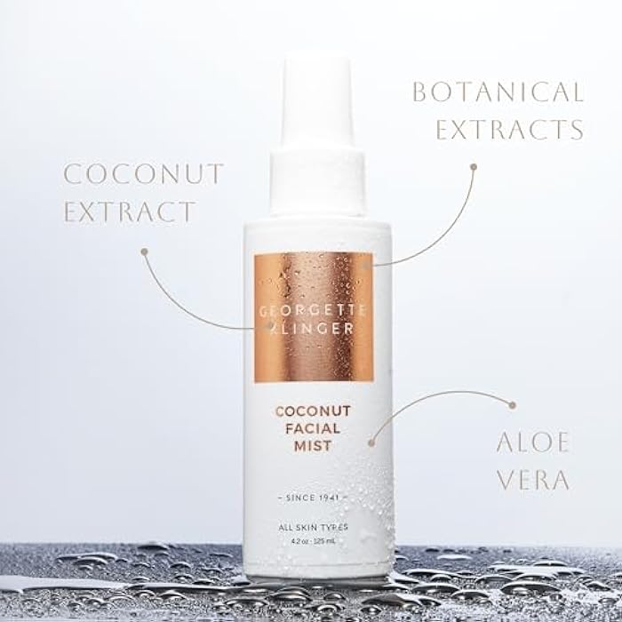 Georgette Klinger Coconut Facial Mist - Hydrating, Long-Lasting Makeup Setting Spray with Moisturizing Antioxidants for Dewy Matte Face, Protects and Plumps Dehydrated Skin - 4.2 oz - Image 5