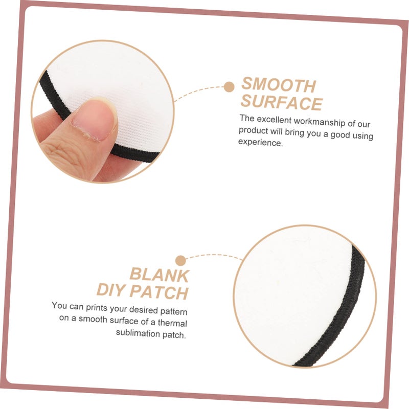 10Pcs White Sublimation Heat Transfer Patches For DIY Clothing Repair Crafts - Image 4