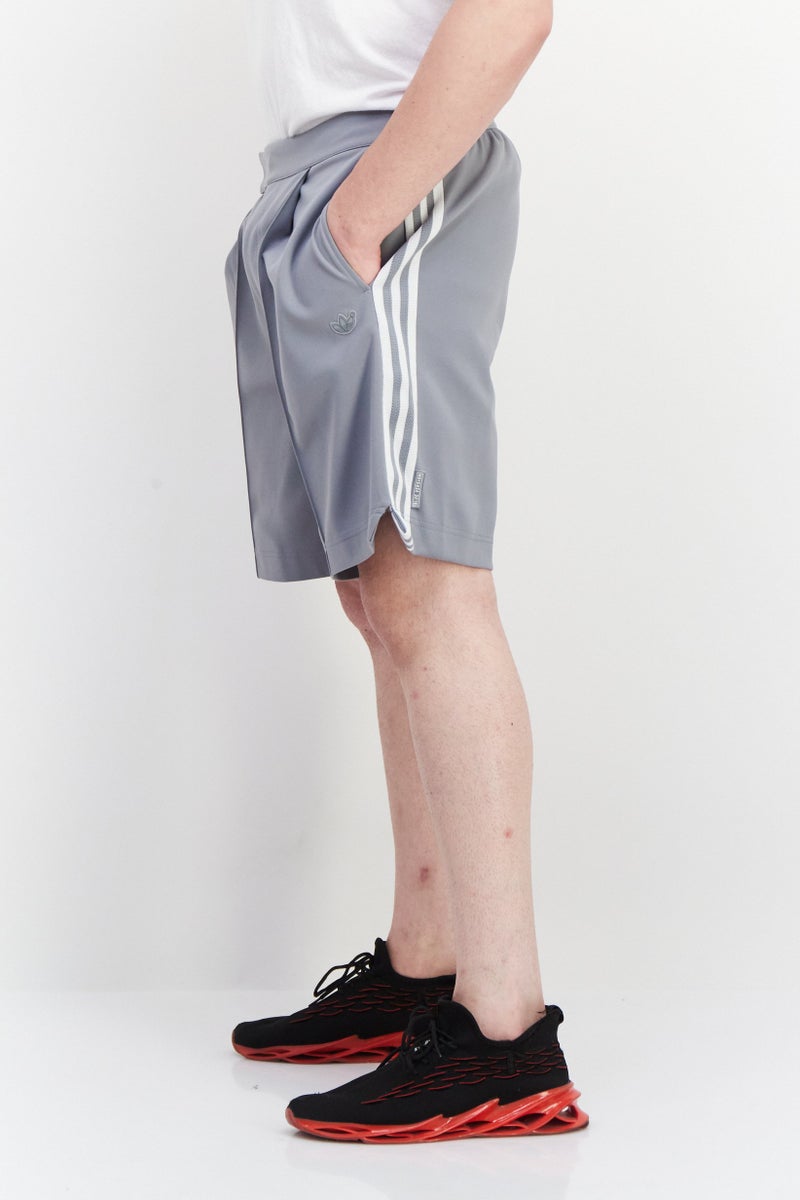 adidas Originals Men Sportswear Fit Embroidered Brand Logo Training Shorts, Grey  - Image 2