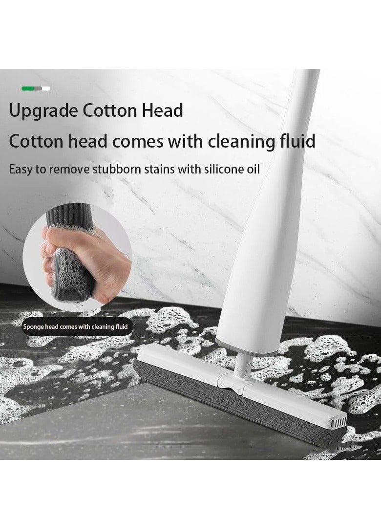 Dry & Wet Mop Sponge Mop Head Self-Squeeze Mop Cleaning Mop for Kitchen Bathroom - Image 4