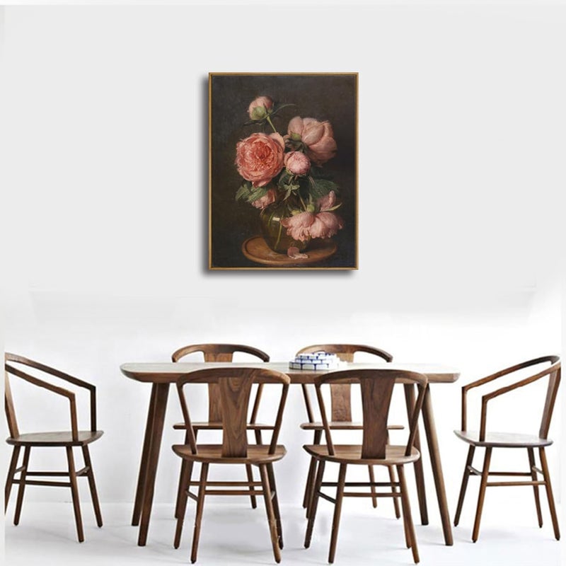 Pyradecor Extra Large Vintage Canvas Wall Art Retro Framed Home Decor Pfingstrosen Canvas Prints Classical Floral Farmhouse Wall Decor for Living Room Bedroom Office Decorations - Image 5