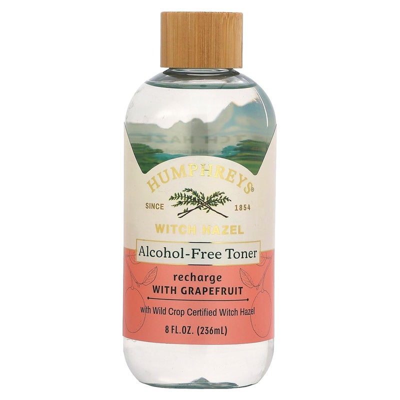 Humphreys Recharge Witch Hazel  Grapefruit AlcoholFree Toner Clear 8 Ounce Pack of 1