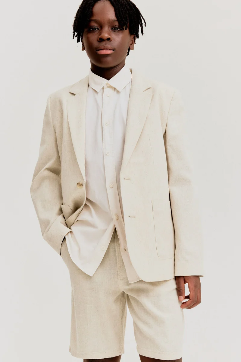 اتش اند ام Linen-blend shorts