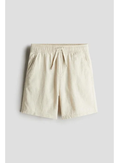 اتش اند ام Linen-blend shorts