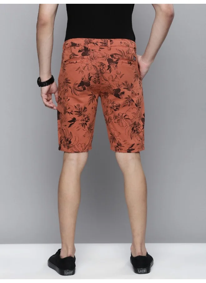 شركة المرآب الهندية Rust Men Slim Fit Casual Solid Short Basic