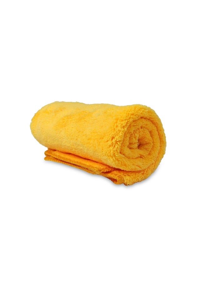 FAJ Microfiber Cleaning Towel 40x40cm, Ultra-Soft & Highly Absorbent Drying Cloth, Scratch-Free Car Wash & Detailing Towel for Car, Motorcycle, RV & Home – Yellow - 800G944 - Image 3