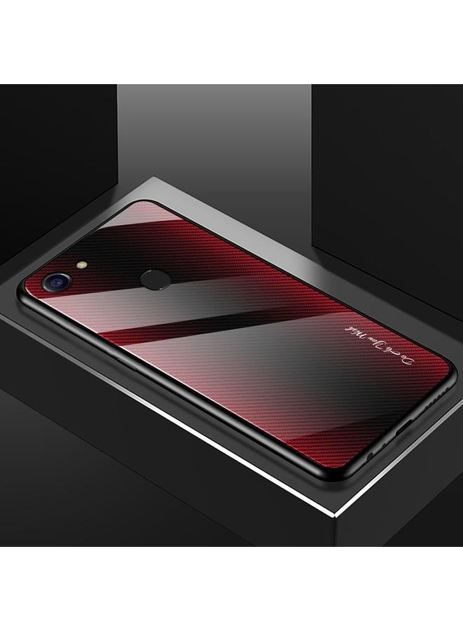 S-TOP Case For OPPO F5 Texture Gradient Glass Protective Case - Image 2