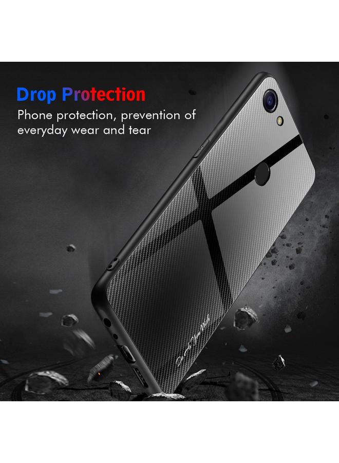 S-TOP Case For OPPO F5 Texture Gradient Glass Protective Case - Image 4