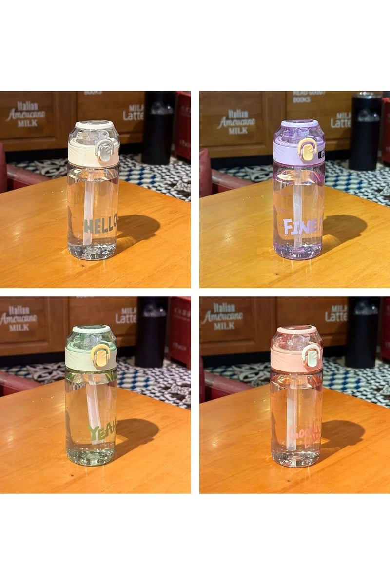 650ML convenient sports water cup, straw cup with random color - Image 3