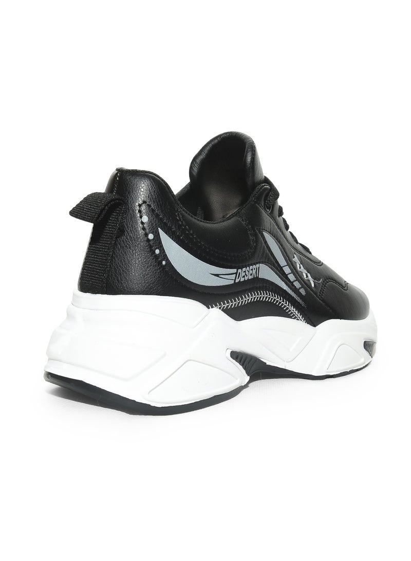 Desert Chunky Sole Fashion Sneakers From Leather For Women - Image 4