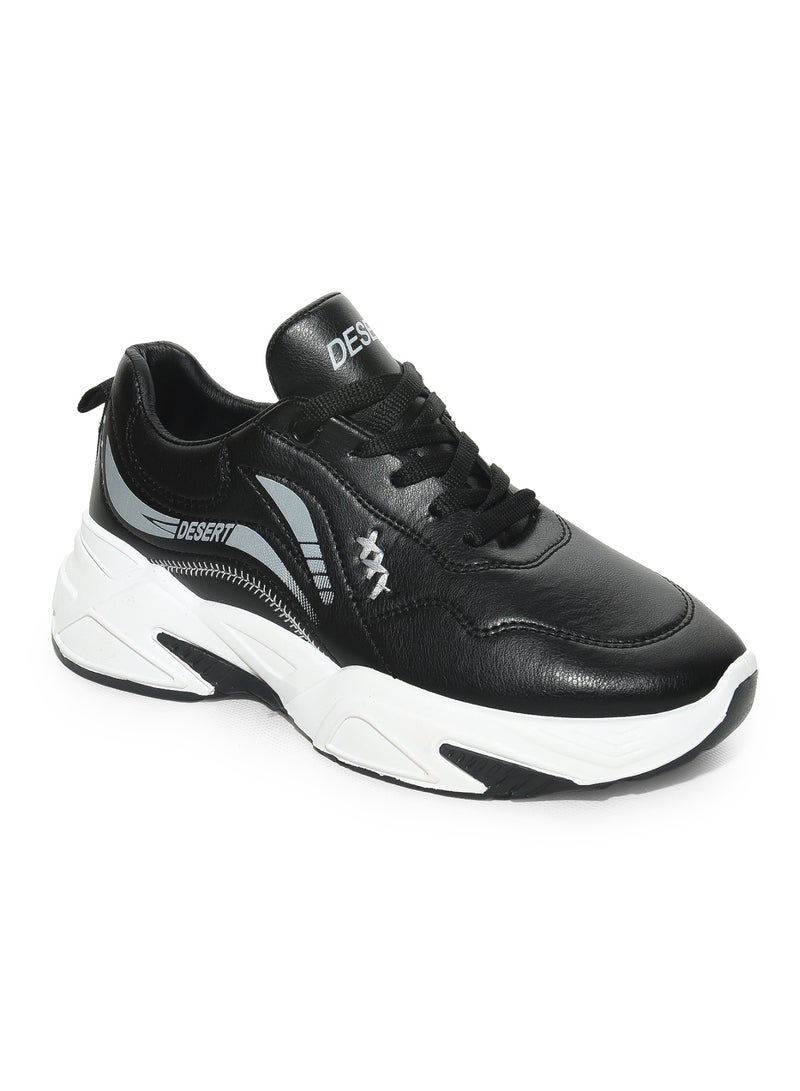 Desert Chunky Sole Fashion Sneakers From Leather For Women - Image 2