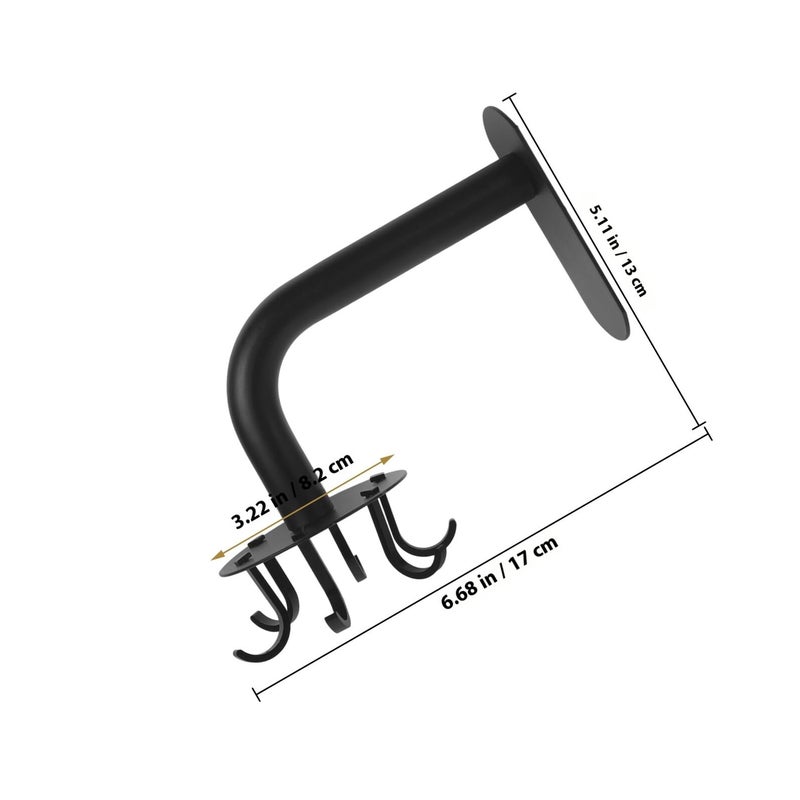 Stainless Steel Rotating Wall Hooks Set No Punching For Kitchen Bathroom Towel Storage - Image 3